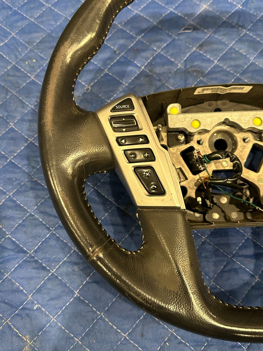 2017 NISSAN TITAN XD LEATHER STEERING WHEEL OEM *SLIGHT WEAR 3-5*