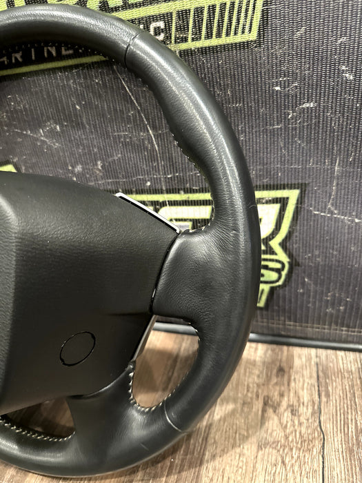 2016-19 NISSAN TITAN & XD LEATHER STEERING WHEEL W CRUISE OEM *READ/MINOR FLAWS*