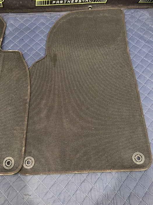 2014 PORSCHE 911 TURBO S FRONT LEFT RIGHT CARPET MATS OEM * SLIGHT WEARS*