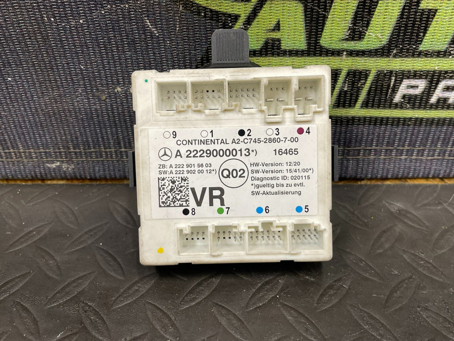 2014 MERCEDES BENZ S550 W222 DOOR CONTROL MODULE RIGHT FRONT A2229000013