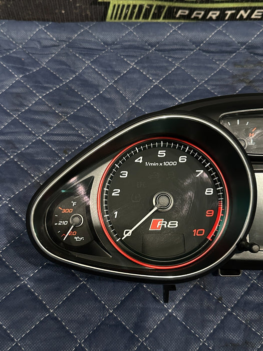2014 AUDI R8 V10 SPEEDOMETER INSTRUMENTAL GAUGE CLUSTER OEM AUTO TRANSMISSION