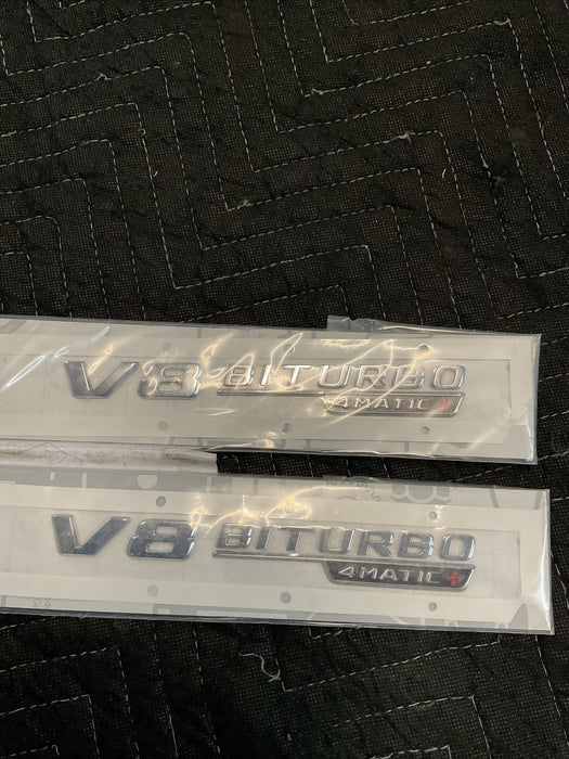 2017-2021 MERCEDES-BENZ E63S AMG W213 FENDER MODEL PLATE PAIR OEM A213 817 99 00