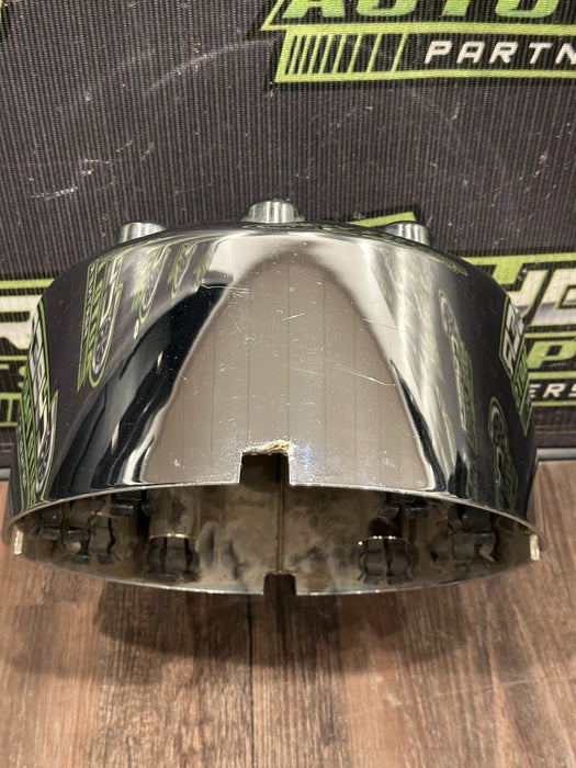 2017-2019 FORD F250 F350 F450 LEFT RIGHT CHROME WHEEL CENTER CAPS OEM *WEAR/READ