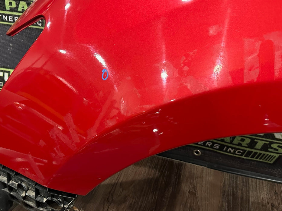 2014 TOYOTA PRIUS V FRONT DRIVER LEFT RED FENDER OEM *PAINT CHIPS/RESIDUE* (READ