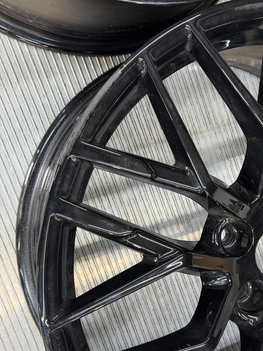 2017 2018 AUDI R8 GENUINE OEM 20" BLACK OPTIC WHEELS RIMS 4S0-601-025 SET (4)
