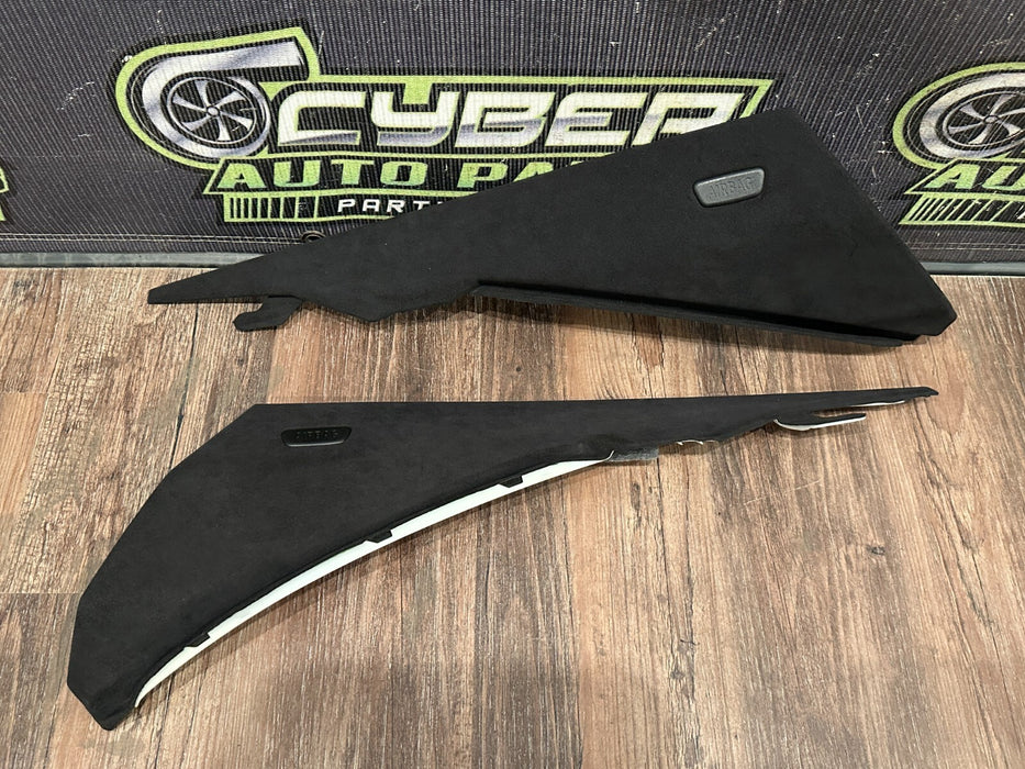 2020 BMW M8 COMP F93 REAR LEFT RIGHT ALCANTARA C PILLAR TRIM PANELS OEM