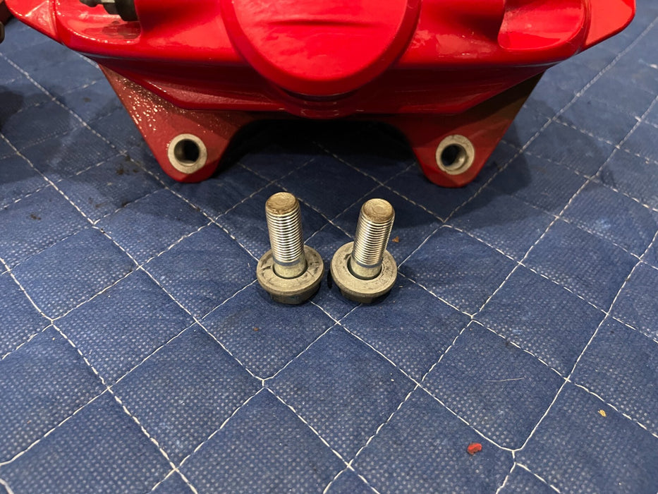 2017 NISSAN 370Z NISMO FRONT REAR LEFT RIGHT RED AKEBONO BRAKE CALIPERS OEM READ