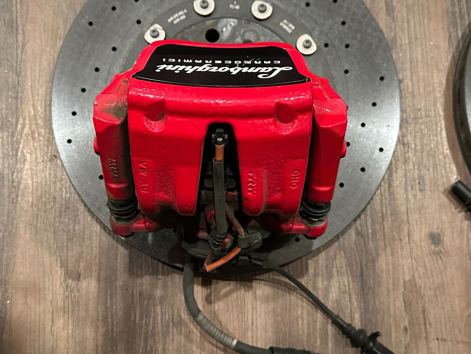 2018-2024 LAMBORGHINI URUS FRONT REAR CARBON CERAMIC BRAKE CALIPERS ROTORS OEM
