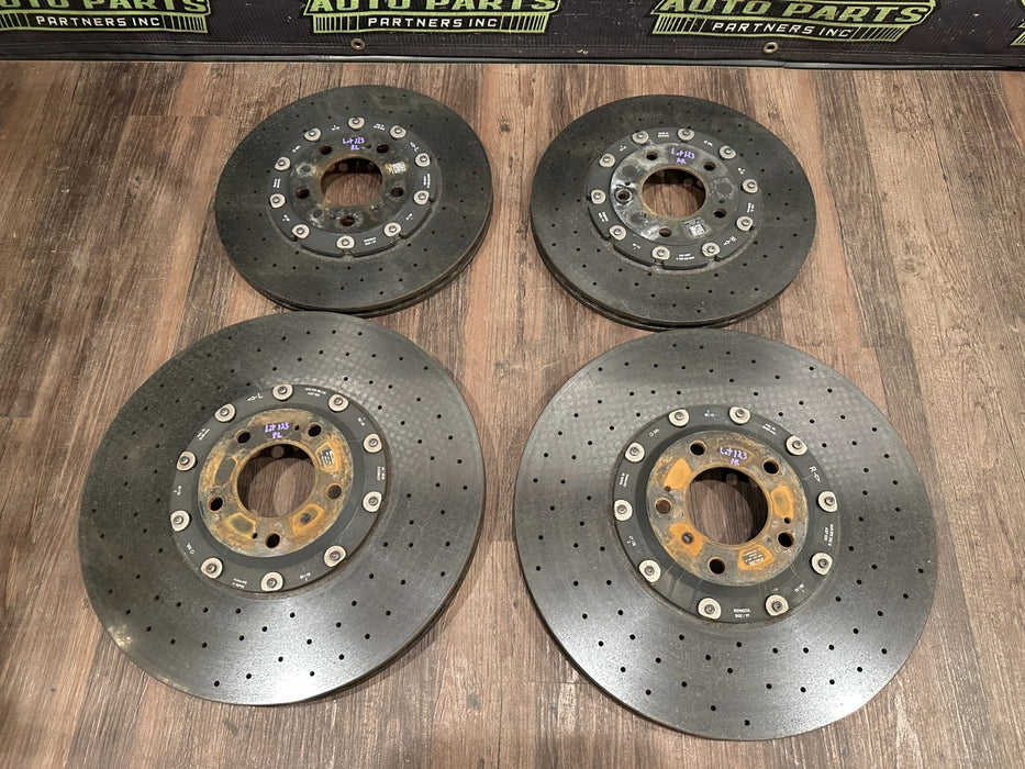 2018-2024 LAMBORGHINI URUS FRONT REAR CARBON CERAMIC BRAKE ROTORS SET OEM