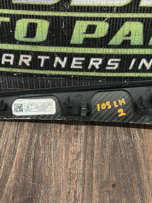 2021 AUDI R8 DASHBOARD LEFT CARBON FIBER TRIM OEM 4S1857211 D *HEAT FLAWS 2-3*