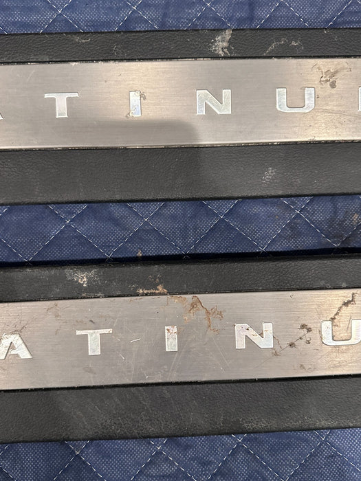 2017-2022 FORD F250 F350 F450 PLATINUM KICK PLATE PANEL PAIR OEM *SCUFFS/WEAR*