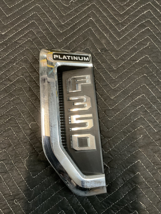 2017-2022 FORD F350 PLATINUM FENDER EMBLEM BADGE DRIVER LEFT OEM