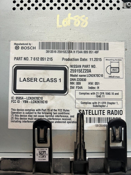 2016 2019 NISSAN TITAN XD PLATINUM RADIO CD NAVIGATION SCREEN 25915-EZ20A