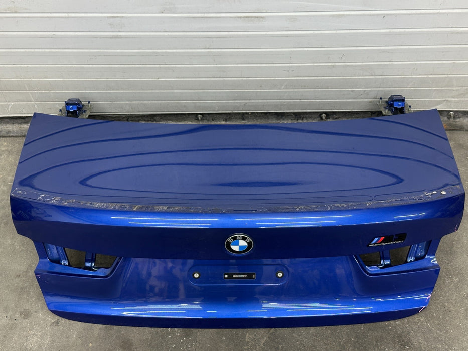 2024 BMW M3 M4 G80 G82 TRUNK LID BLUE OEM *MINOR PAINT CHIP/RESIDUE 12-13*