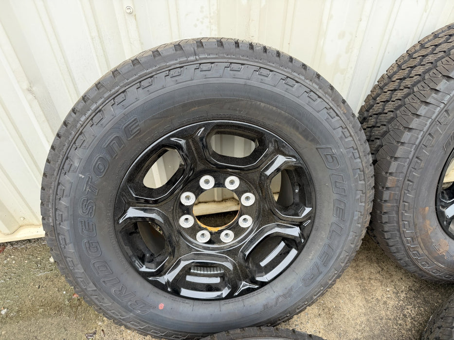 Ford F250 Take Off WHEELS TIRES BLACK RIMS LT275/70R18 BRIDGESTONE DUELER A/T