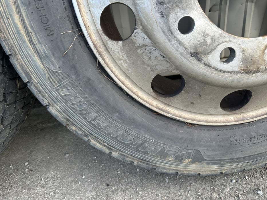 (2) FORD F450 F550 RAM 4500 5500 10 LUG 22.5" ALCOA SEMI WHEELS RIMS 255/70R22.5