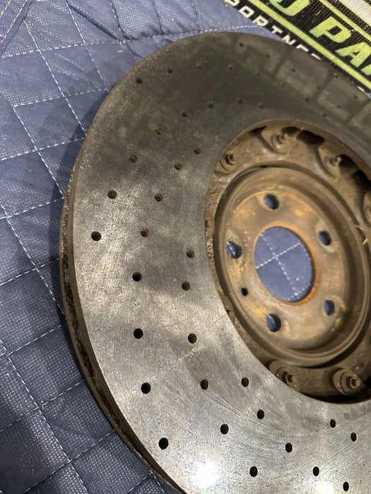 2014 AUDI R8  FRONT DRIVER LEFT CARBON CERAMIC BRAKE ROTOR OEM 420 615 301 K