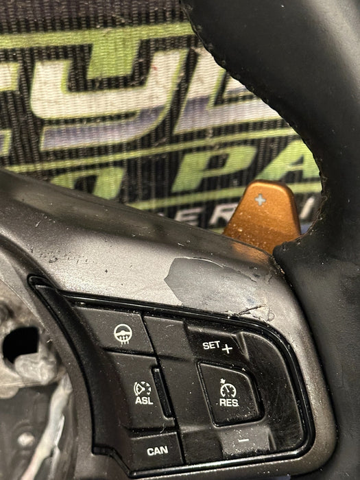 2015-2020 JAGUAR F TYPE R STEERING WHEEL FLAT BOTTOM EX53 3F563 AFE8PVJ ~READ!!~