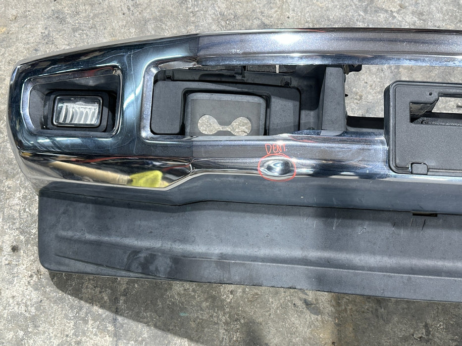 2017-2019 FORD F250 F350 FRONT CHROME BUMPER OEM *DENT/NO ADAPTIVE MODULE*