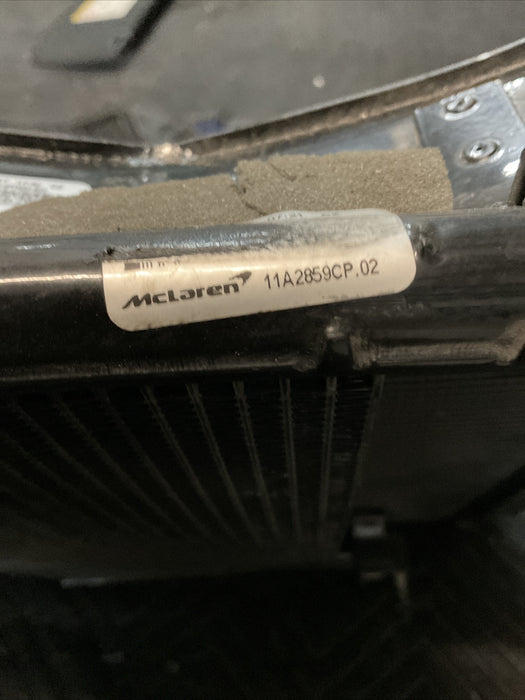 2018 MCLAREN 720S REAR DRIVER RADIATOR W/CONDENSER 11L0359CP.02 OEM~DAMAGE~
