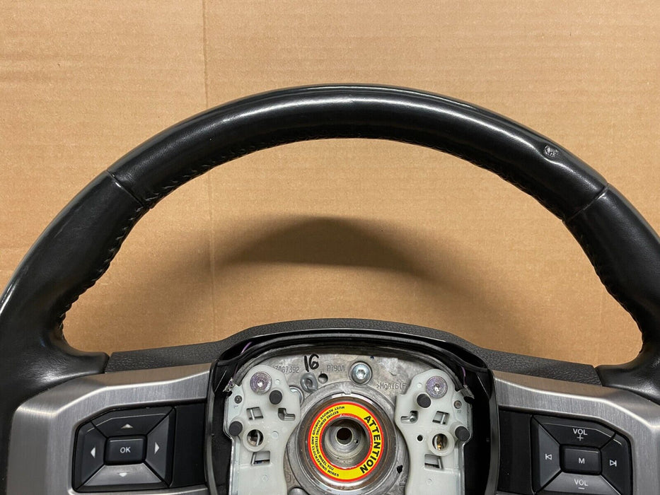 2017-2019 FORD F250 F350 F450 LEATHER STEERING WHEEL *ADAPTIVE STEERING FAULT*