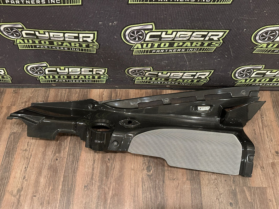 2014 AUDI R8 CARBON FIBER ENGINE BAY SET OEM (4 PC) INTAKE COVERS & SIDE PANELS