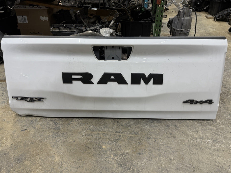 2021 RAM 1500 TRX 6.2L REAR TAIL GATE WHTE OEM COMPLETE W/ CAMERA *DAMAGE*