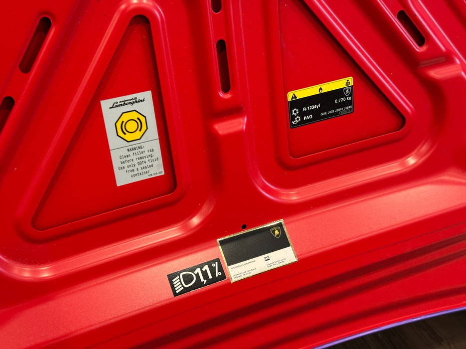 2015-2023 LAMBORGHINI HURACAN FRONT BONNET HOOD PANEL OEM 4T0823021C ROSSO MARS