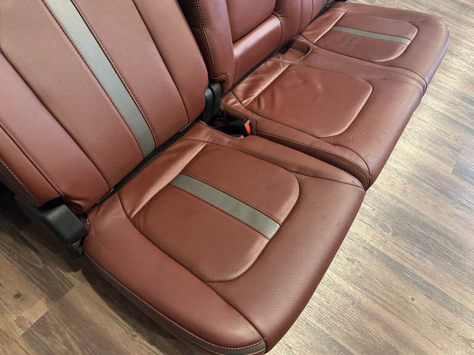 2017-2019 FORD F250 F350 F450 DARK MARSALA RED LEATHER REAR SEATS OEM *READ*