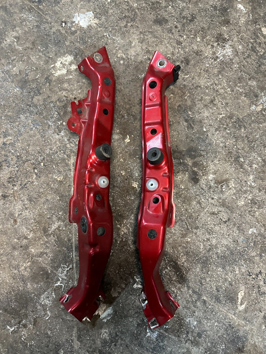 2014 TOYOTA PRIUS LEFT RIGHT RADIATOR SIDE SUPPORT BRACKETS OEM 53204-12060