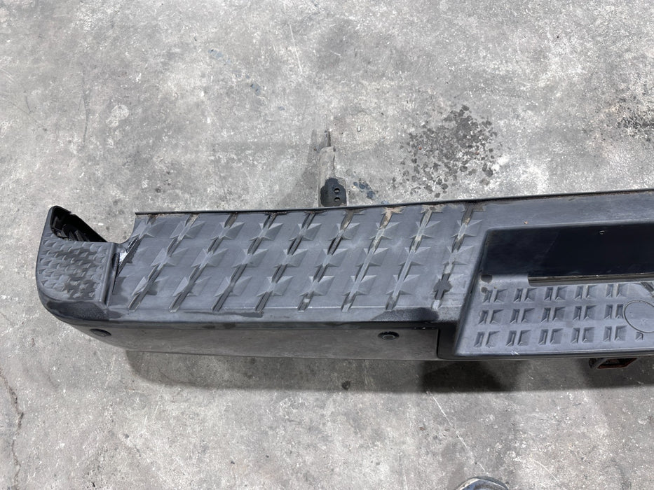 2017 NISSAN TITAN XD REAR BUMPER W SENSOR HARNESS & TOW HITCH OEM