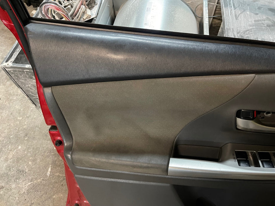2014 TOYOTA PRIUS V FRONT LEFT LH RED DOOR W PANEL OEM *SUN DAMAGE* (READ!)