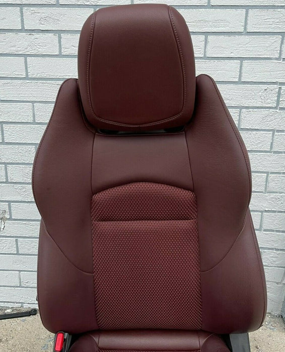 2014 NISSAN 370Z CONVERTIBLE FRONT DRIVER SEAT HEATED/COOLED BURGUNDY OEM 09-20