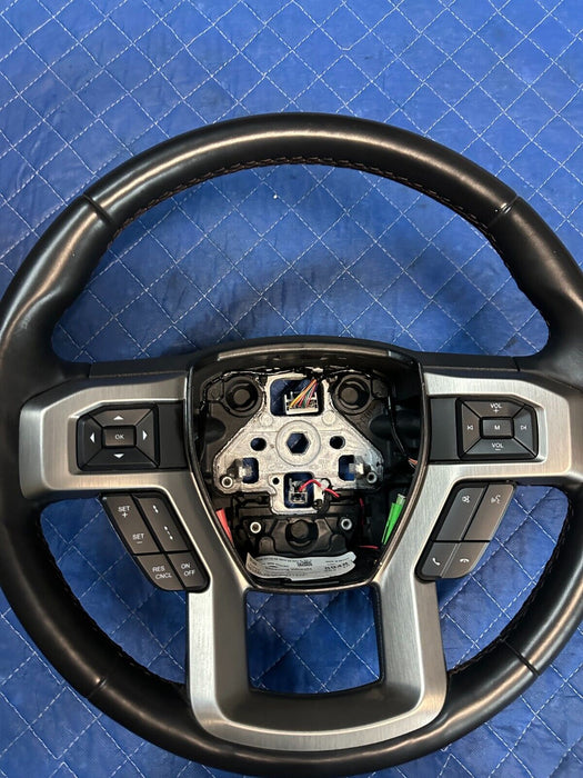 2020-2022 FORD F350 BLACK LEATHER STEERING WHEEL ADAPTIVE CRUISE/ HEATED OEM