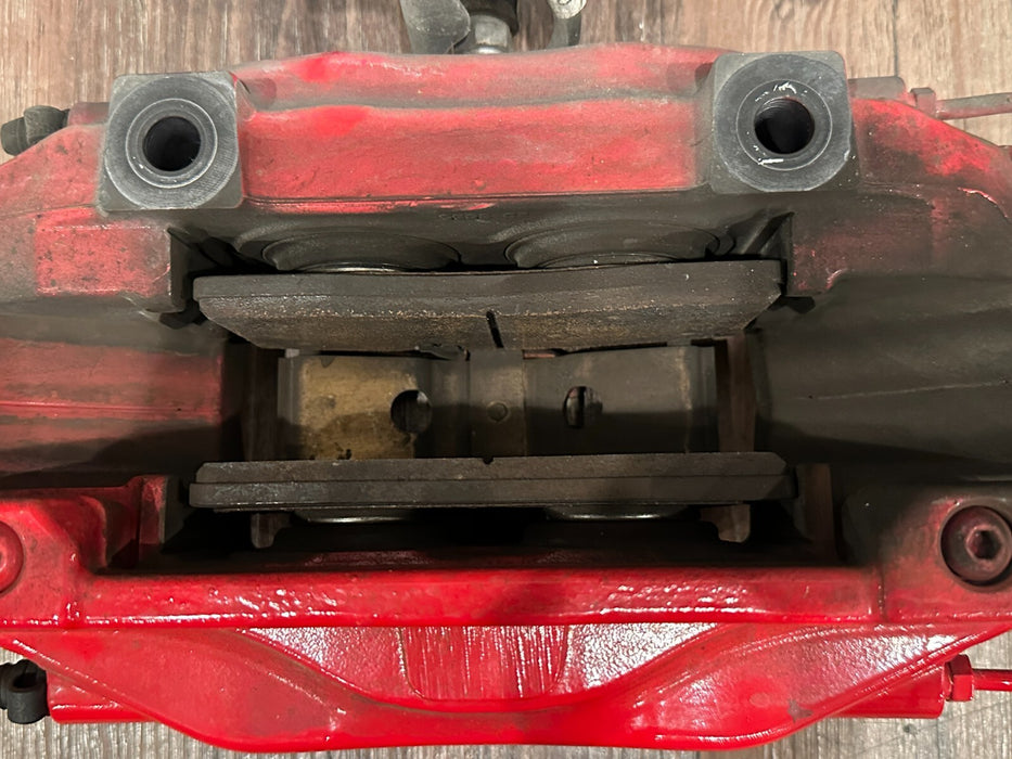 2021 AUDI R8 REAR LEFT RED CARBON CERAMIC BRAKE CALIPER OEM *PAINT CHIPS/READ!*