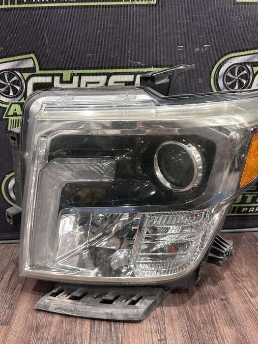 2017 NISSAN TITAN XD DRIVER LEFT LED HEADLIGHT OEM *INTERNAL STRESS CRACKS 7-8*