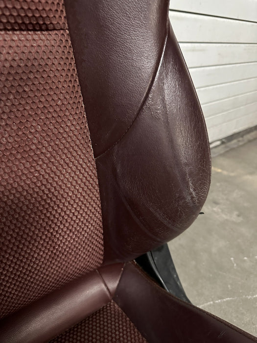 2010 NISSAN 370Z CONVERTIBLE FRONT LEFT DRIVER RIGHT PASSENGER SEATS BURGUNDY