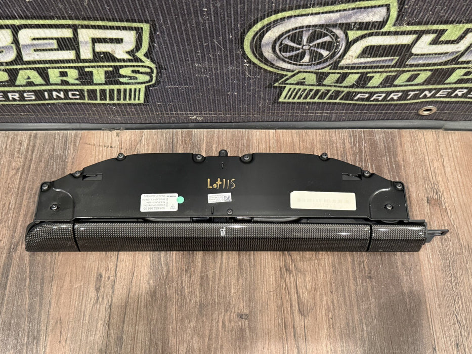 2014 PORSCHE 911 TURBO S 991 FRONT RIGHT DASH CARBON FIBER DUAL CUP HOLDER OEM
