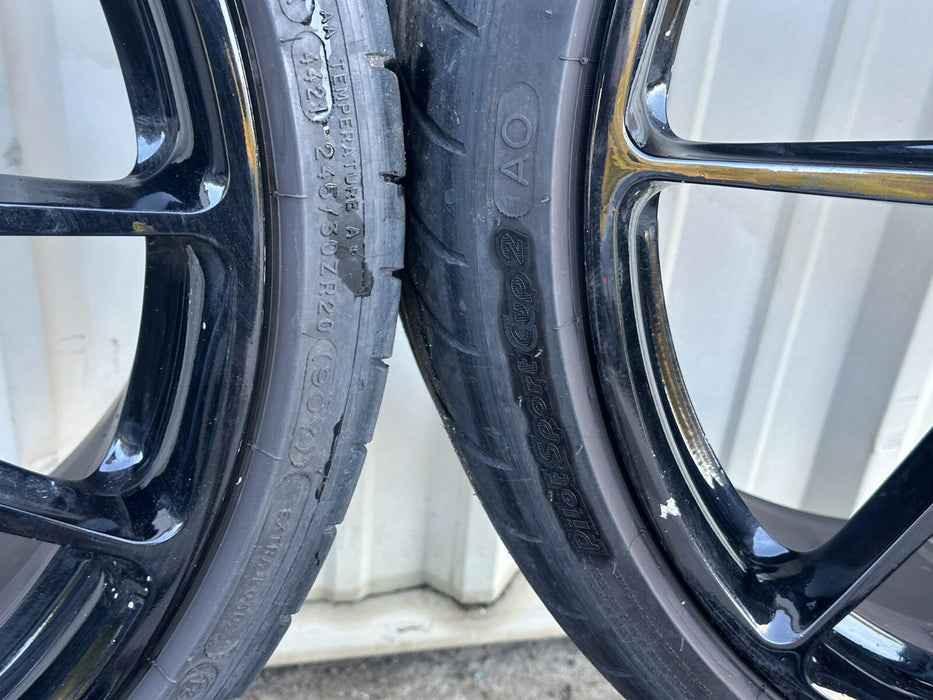 AUDI R8 LAMBORGHINI HURACAN 5X112 HRE P104 WHEELS RIMS 20X12 +46 / 20X9 +38