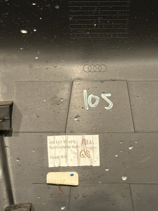 2021 AUDI R8 PLUS FRONT CARGO TRUNK/FRUNK LEFT TRIM PANEL OEM 4S0 863 995