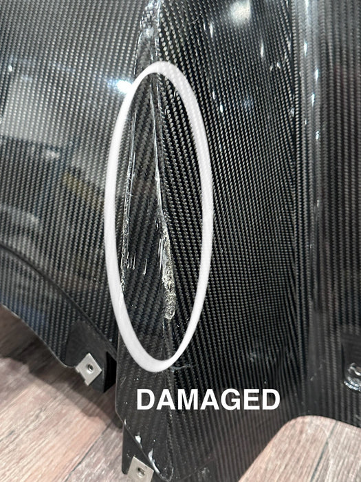 17-18 AUDI R8 CARBON FIBER REAR BUMPER DIFFUSER OEM *DAMAGE/READ* 4S0 807 521 D