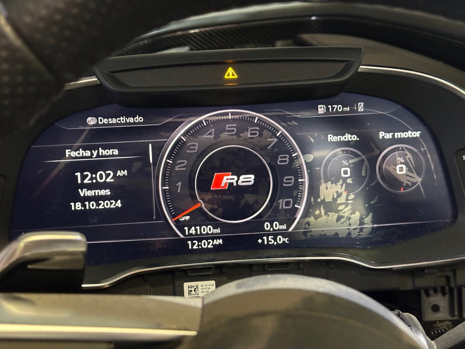 2021 AUDI R8 INSTRUMENT GAUGE CLUSTER SPEEDOMETER OEM *WATER DAMAGE* 14K MILES