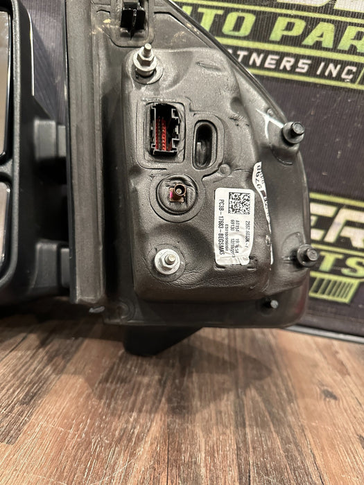 2023-2024 FORD F350 LEFT DRIVER CHROME CAP TOW MIRROR W CAMERA OEM