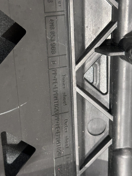 2020 AUDI RS Q8 REAR LEFT LOWER DOOR MOLDING CARBON FIBER TRIM OEM 4M8 853 969 D