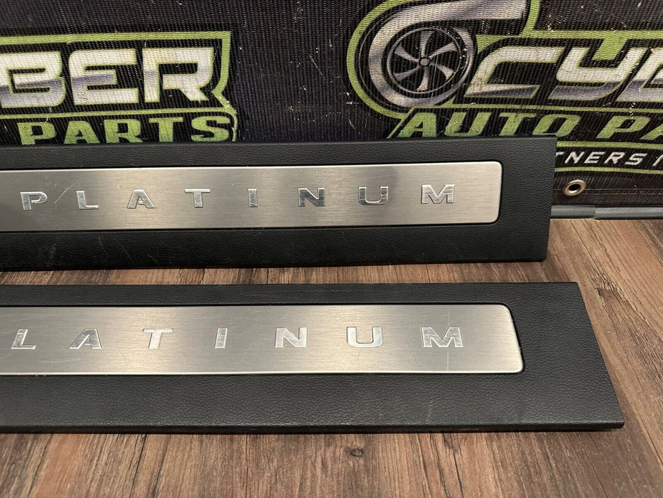 2020-2022 FORD F250 F350 PLATINUM FRONT LEFT RIGHT SILL KICK PLATES OEM *SCUFFS*