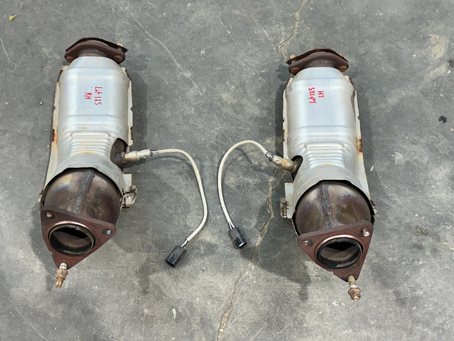2013 NISSAN 370Z LEFT RIGHT EXHAUST MANIFOLD HEADERS 11K MILES OEM