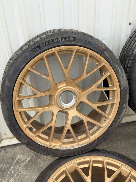 2014 PORSCHE 911 991.1 TURBO S OEM WHEELS FRONT REAR 11.5X20 9X20 99136216234