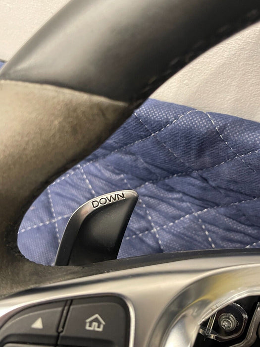 2017 MERCEDES-BENZ C63 AMG LEATHER ALCANTERA STEERING WHEEL W/ PADDLE SHIFTERS