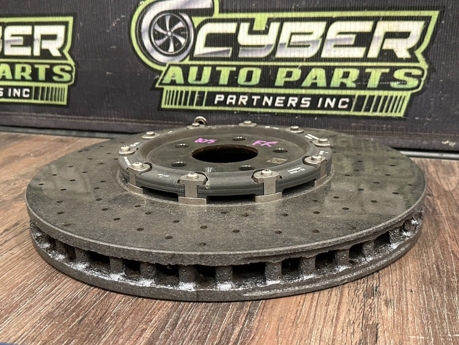 2021 AUDI R8 FRONT PASSENGER RIGHT CARBON CERAMIC BRAKE ROTOR OEM 4S0.615.302.A