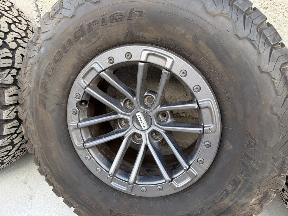 17" Ford 2017-2020 F-150 Raptor OEM rims wheels BEADLOCK 37" WITH SPARE